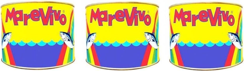 3x Marevivo Tonno in Olio di Semi di Girasole Thunfisch in Sonnenblumenöl CATERING-FORMAT 1730g Dose