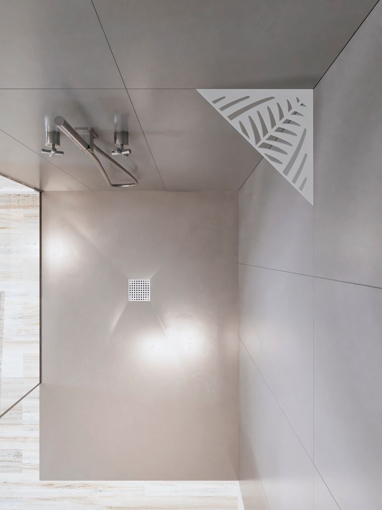 Edelstahl Eckregal, Ablage-Duschregal: Jungle Dreieck Weiß