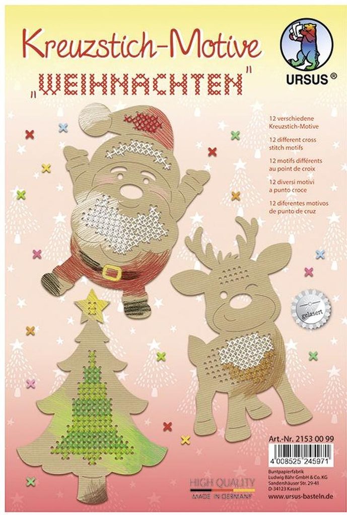 URSUS 12 motifs de point de croix "Noël Image du produit 