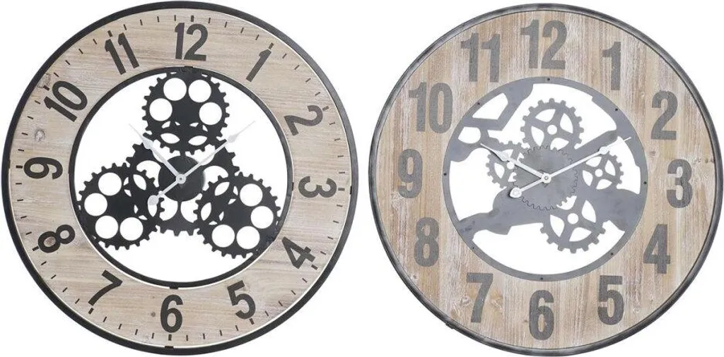 Orologio da Tavolo DKD Home Decor 12 x 6 x 13 cm Cristallo Nero Bianco Ferro (2 Unità) | Leroy Merlin