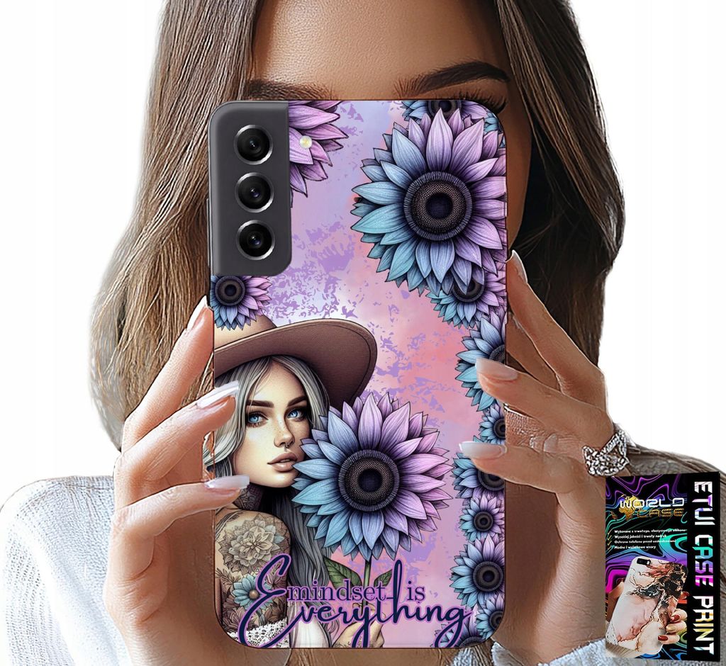 Hülle Für Samsung Galaxy S21 Fe - Frau In Sonnenblumen, Feminine Designs