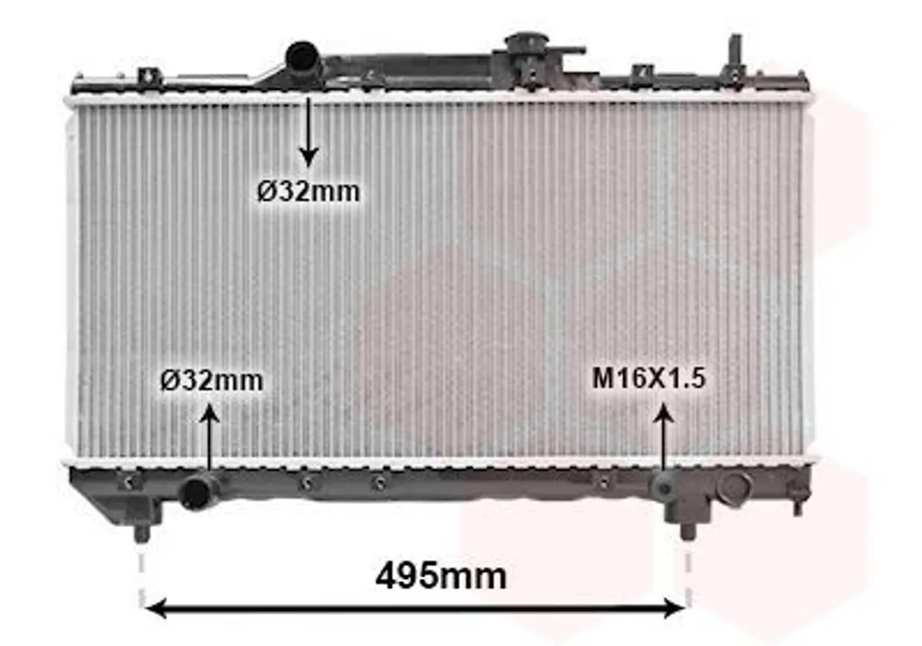 Radiateur de refroidissement moteur VAN WEZEL haute durabilité T19