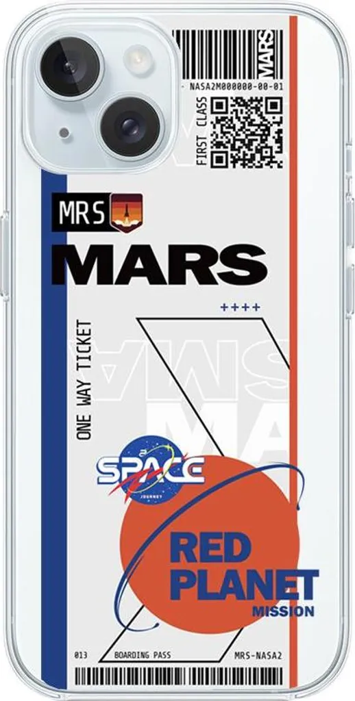 Custodia iPhone 15 Plus Trasparente Silicone Flexi Ticket to Mars | Shop