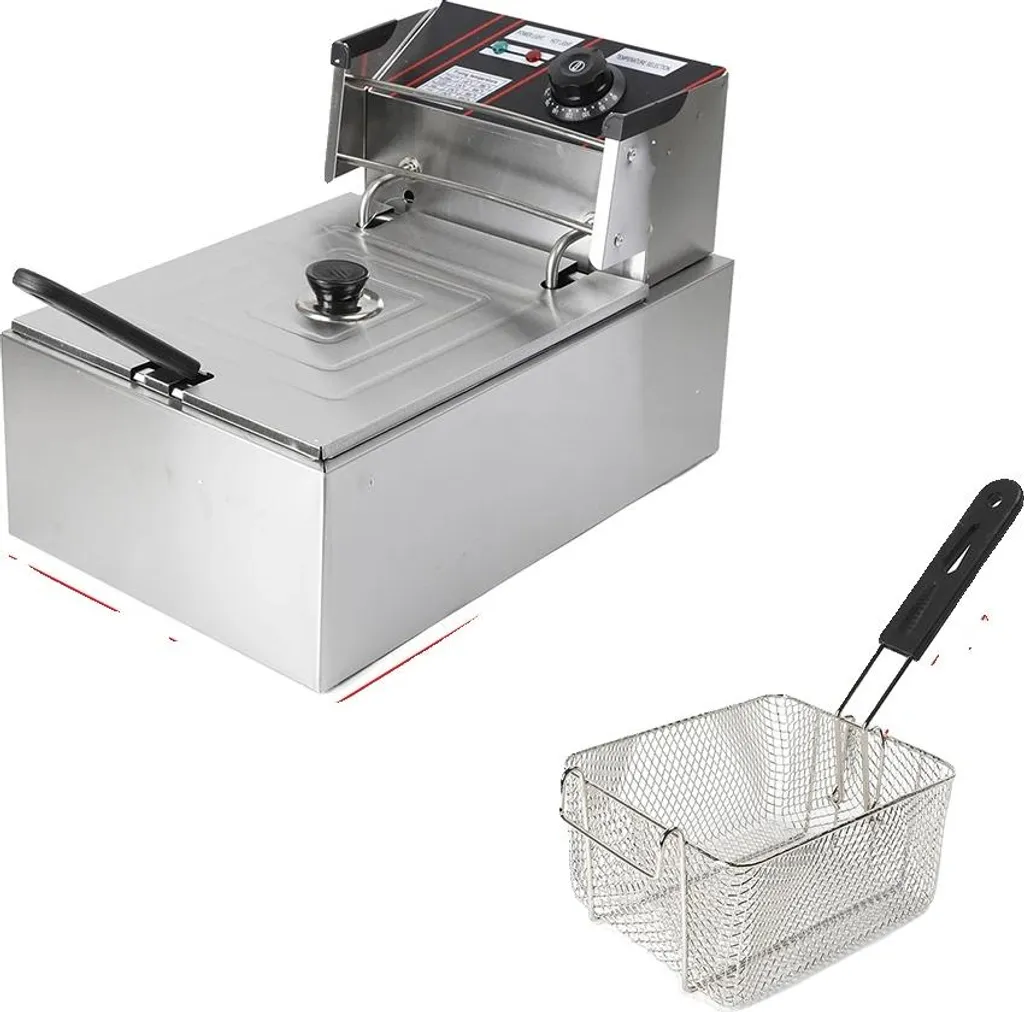 Friggitrice Elettrica Professionale 6L Acciaio Inox - Alta Potenza