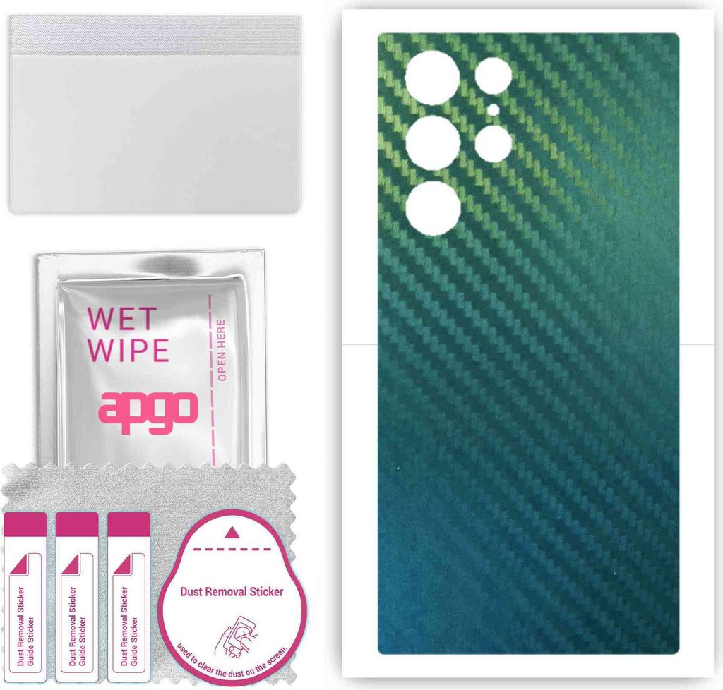 apgo Rückseite Schutzfolie, Skin, kompatibel mit Samsung Galaxy S22 Ultra, Hinten Displayschutzfolie aus Vinylfolie, kratzfest, einfache Montage -...
