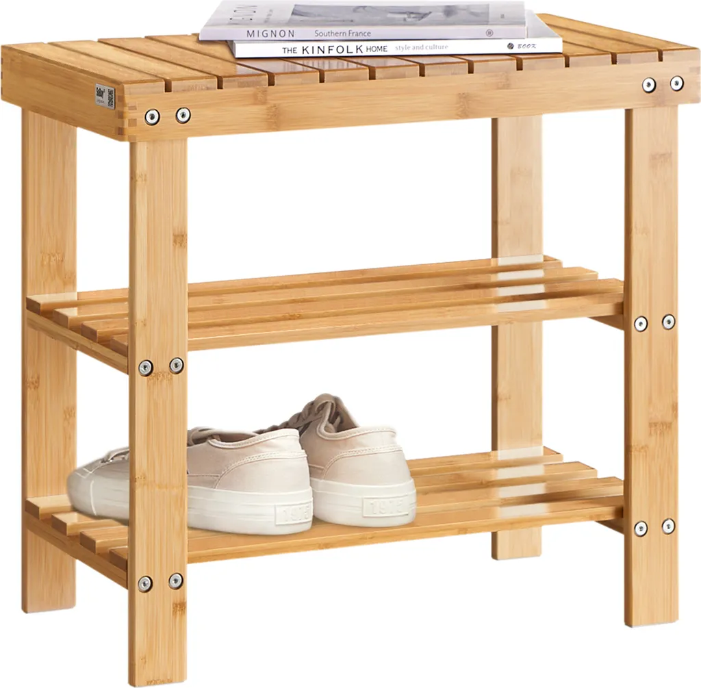 Étagère à Chaussures pour Entrée Étroite et Banc de Rangement SoBuy