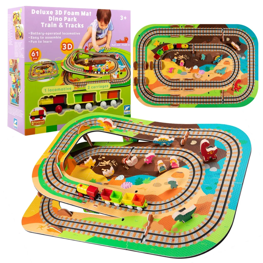 Sol dur ? Le tapis en mousse dinosaure 3D offre un espace de jeu 61 pcs