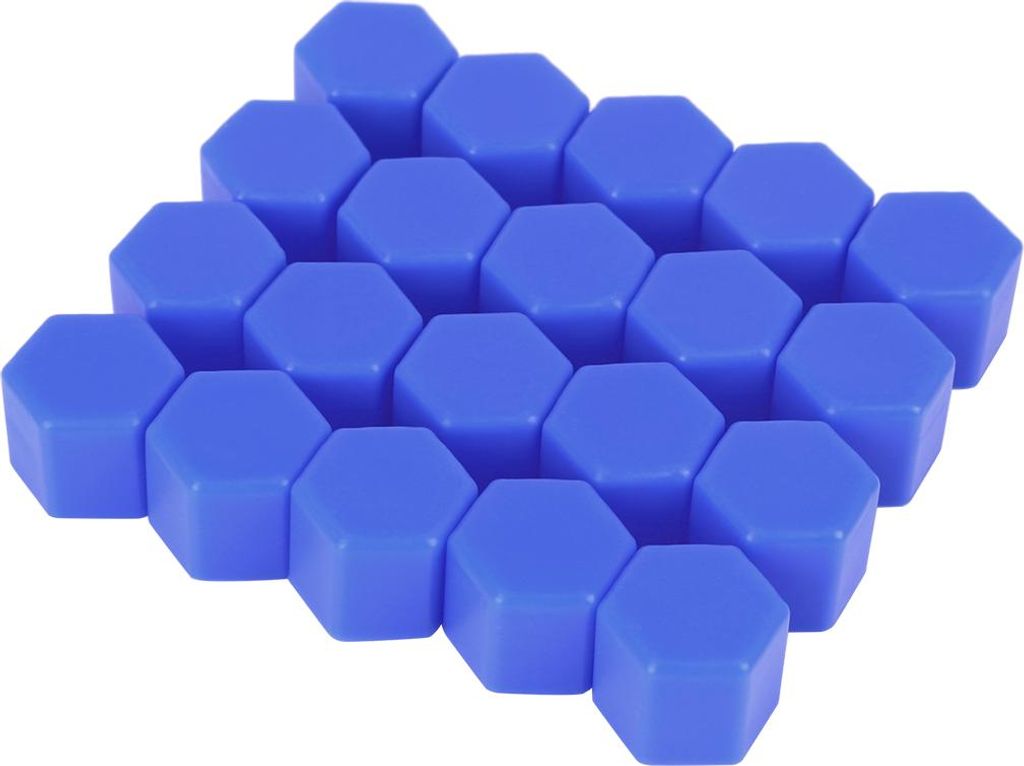 20stk. 21mm Radmutternkappen Radbolzen Radkappen Abdeckungen Silikon Verschlusskappe für Autos Blau