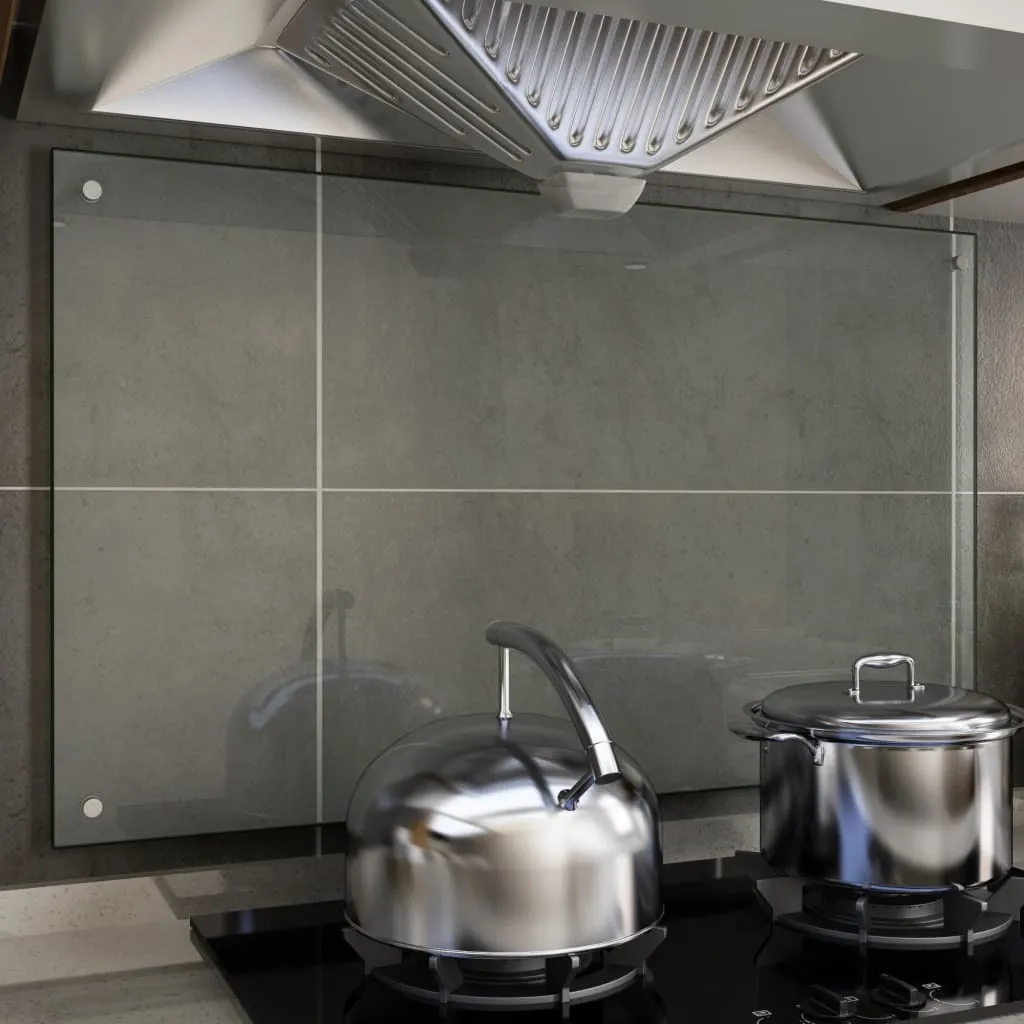 Alzatina Cucina Trasparente 100x60 cm Vetro Temperato vidaXL - Prezzo - 15