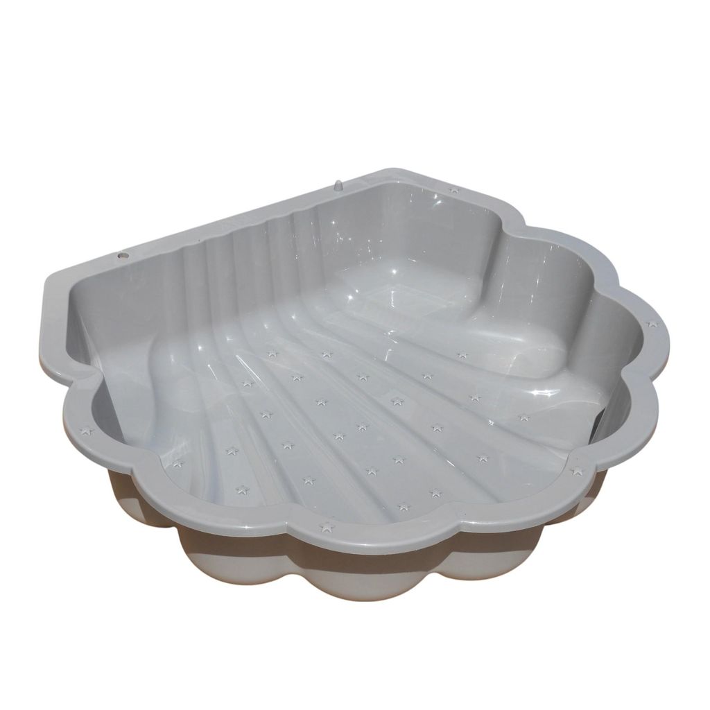 Sand- & Wassermuschel hellgrau Sterne, 1-teilig, 87x77 cm Produktbild 