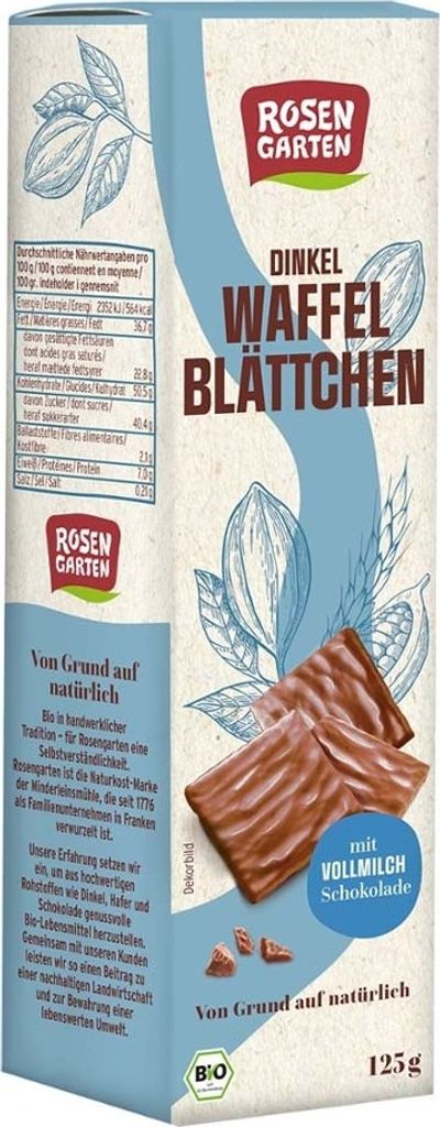 Dinkel Waffelblättchen - Vollmilch 125g