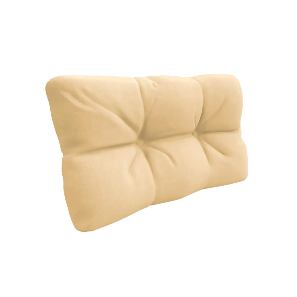 Cuscino Beige POKAR 60x40 per Pallet: Eleganza Trapuntata Impermeabile