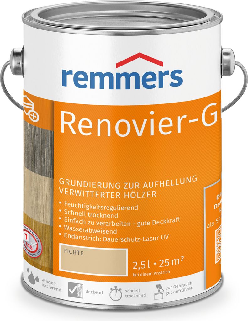 Remmers Renovier-Grund fichte 2,5 l, Grundierung Holz Produktbild 