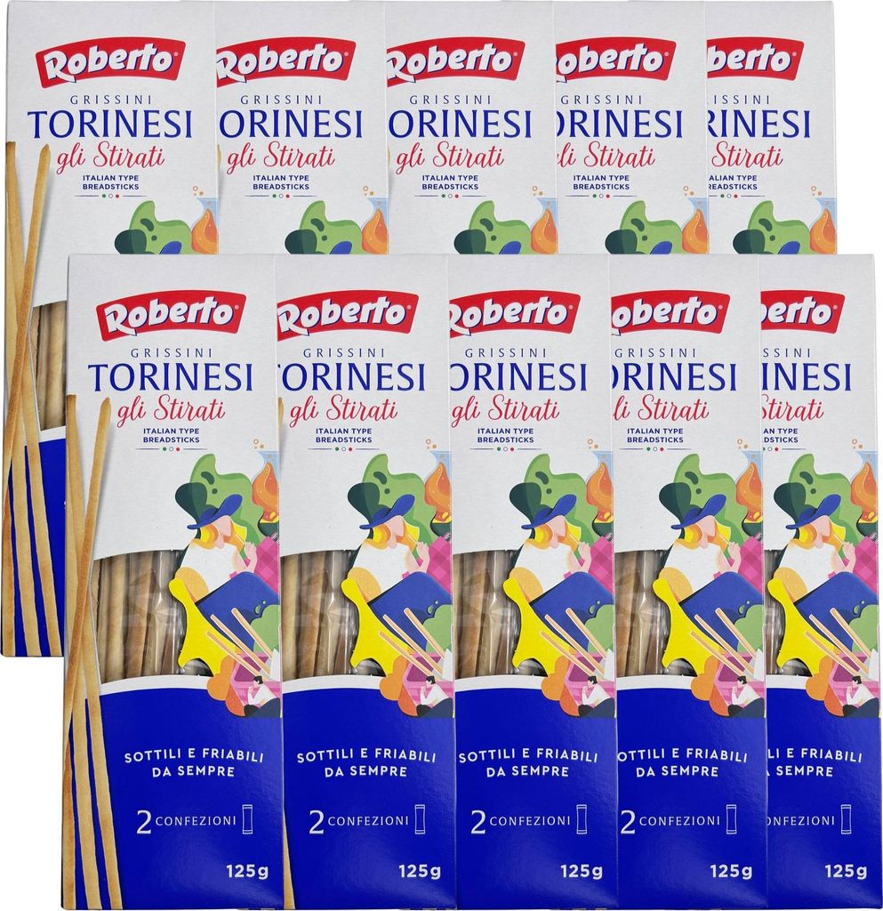Roberto Grissini Torinesi 10×125g – Dünne Brotstangen als Produktbild 