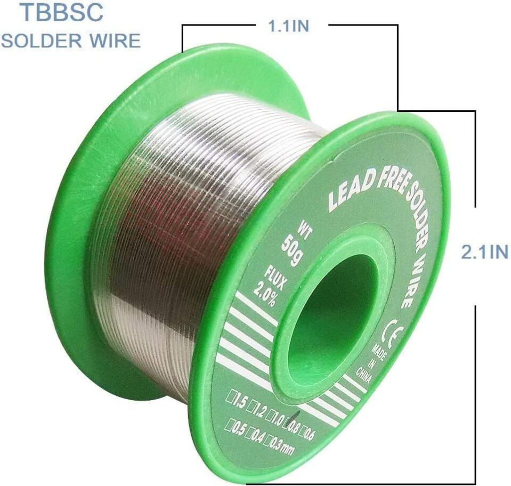 0,8 mm Lötdraht mit Kolophoniumkern, bleifrei, 20g Rolle Produktbild 