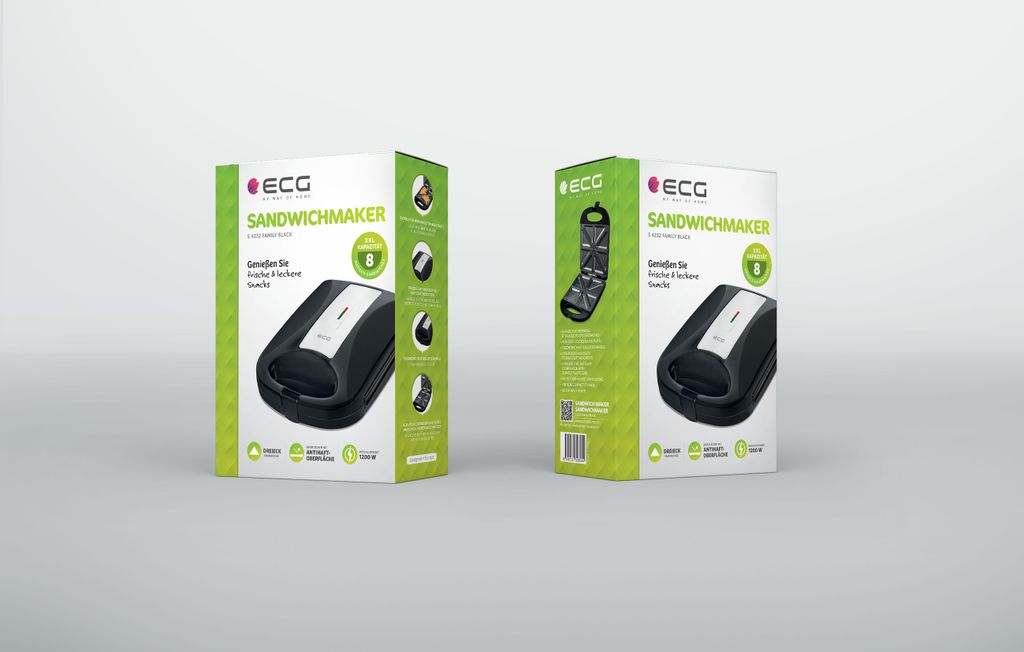 ECG S 4232 Family Black | Sandwichmaker | XXL | Produktbild 4