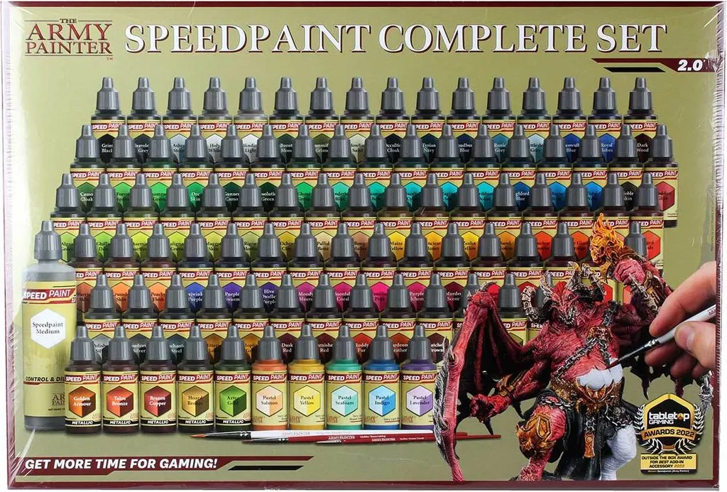 Speedpaint complet 2.0 The Army Painter : kit 50 flacons avec métallisés