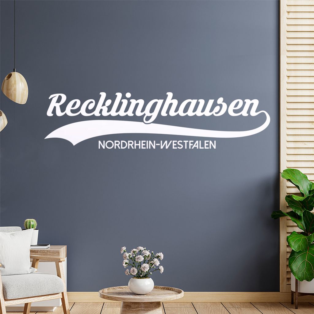 Recklinghausen NRW Wandtattoo Wandaufkleber Wall Sticker - Dekoration, Küche, Wohnzimmer, Schlafzimmer, Badezimmer