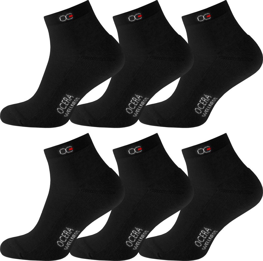 OCERA 6 Paar Wellness Kurzschaft Socken Baumwolle NEU mit Produktbild 