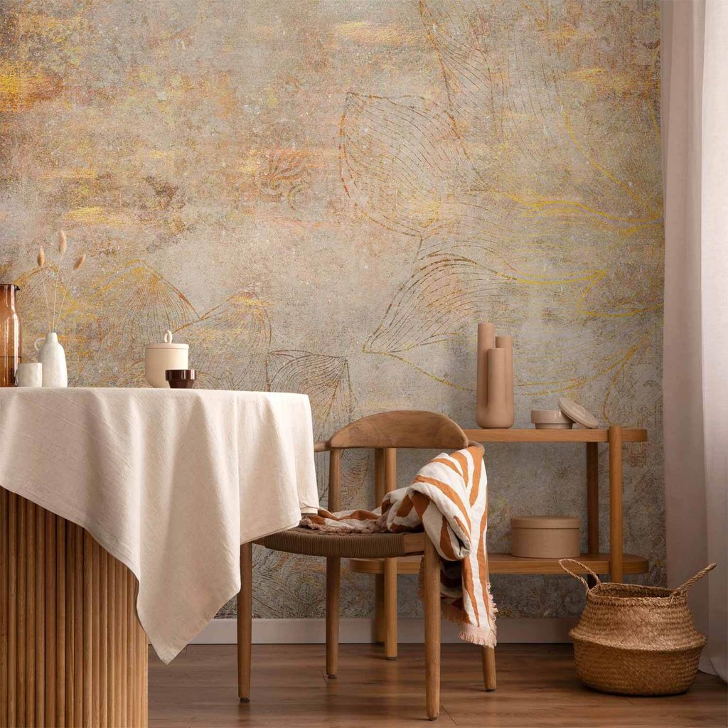Vlies Fototapete - Golden Etude 450x315 cm Abstrakt b-A-0808-a-a