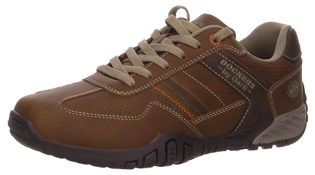 Dockers Schnürhalbschuhe bequem in braun, Gr. 45 Produktbild 