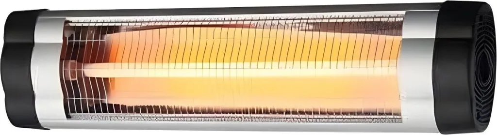 Chauffage extérieur électrique pour manger dehors en hiver sur la terrasse