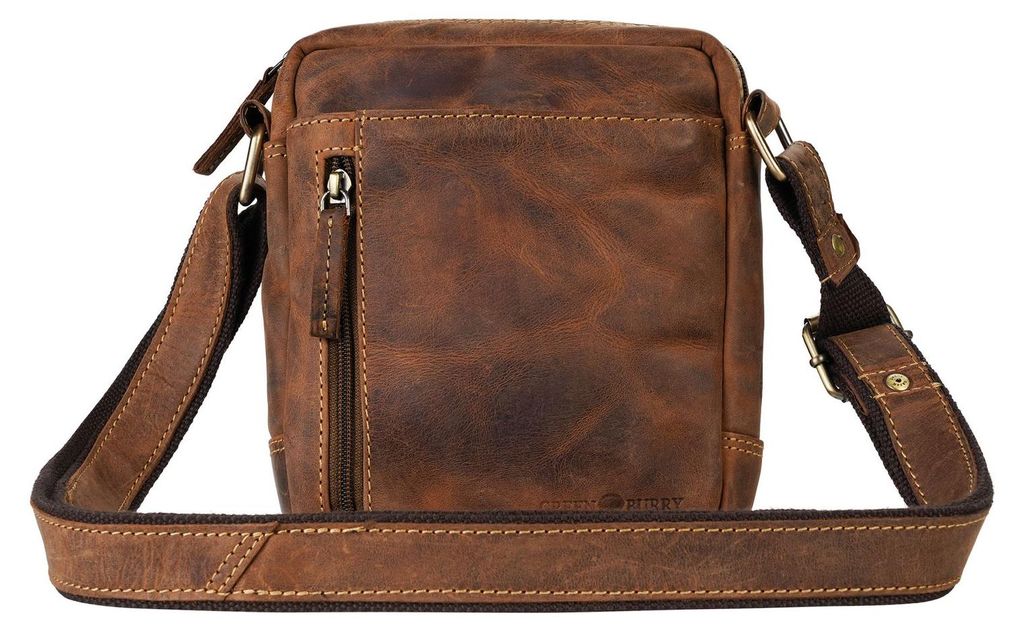 GREENBURRY Umhängetasche Vintage Travel - 4 Crossbody Bag Brown braun