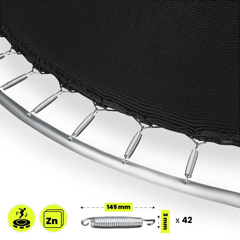 Trampoline 244 cm résistant aux intempéries avec structure en acier - 18