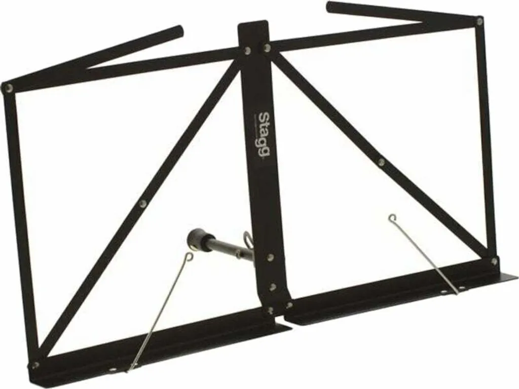 Stagg MUS-A1 BK pupitre à musique pliable noir pour partitions
