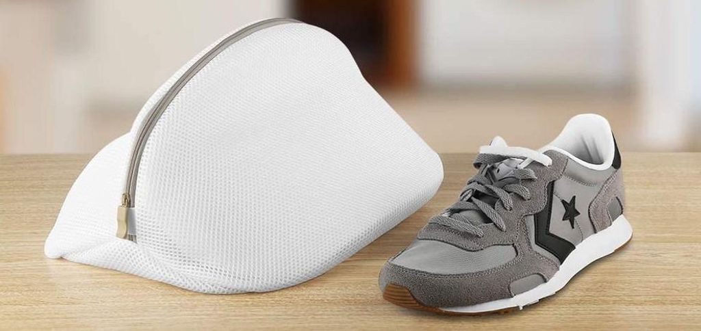 GKA Wäschenetz Wäschesack für Schuhe Sneaker Turnschuhe Sportschuhe 3 Schichten Schuhtasche Schuhwaschbeutel