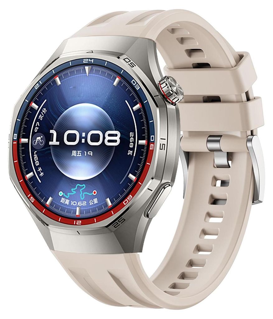 Silikon Armband für Huawei Watch GT 6 Pro Press Button & Seamless Design Beige