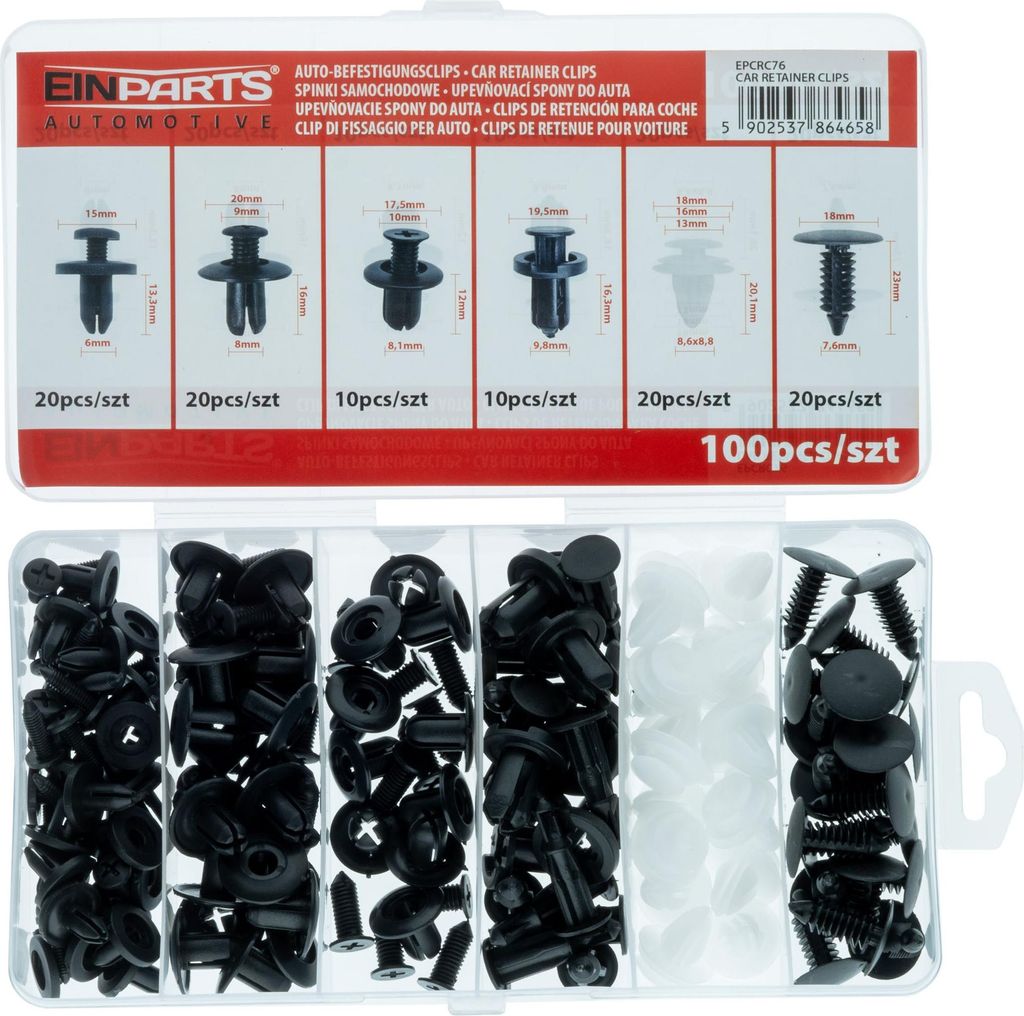 UNIVERSAL Auto Clips und Pins Set à 100 Stück