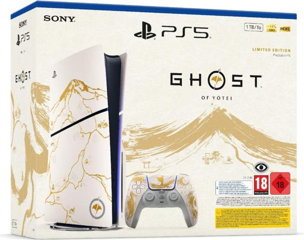 Sony PlayStation 5 Slim 1TB Disc Edition – Ghost of Yotei Produktbild 