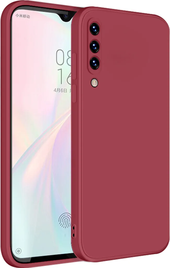 Xiaomi Mi 9 Lite Case, LaimTop Slim Liquid Silicone Gel Rubber Case per Xiaomi Mi 9 Lite Red