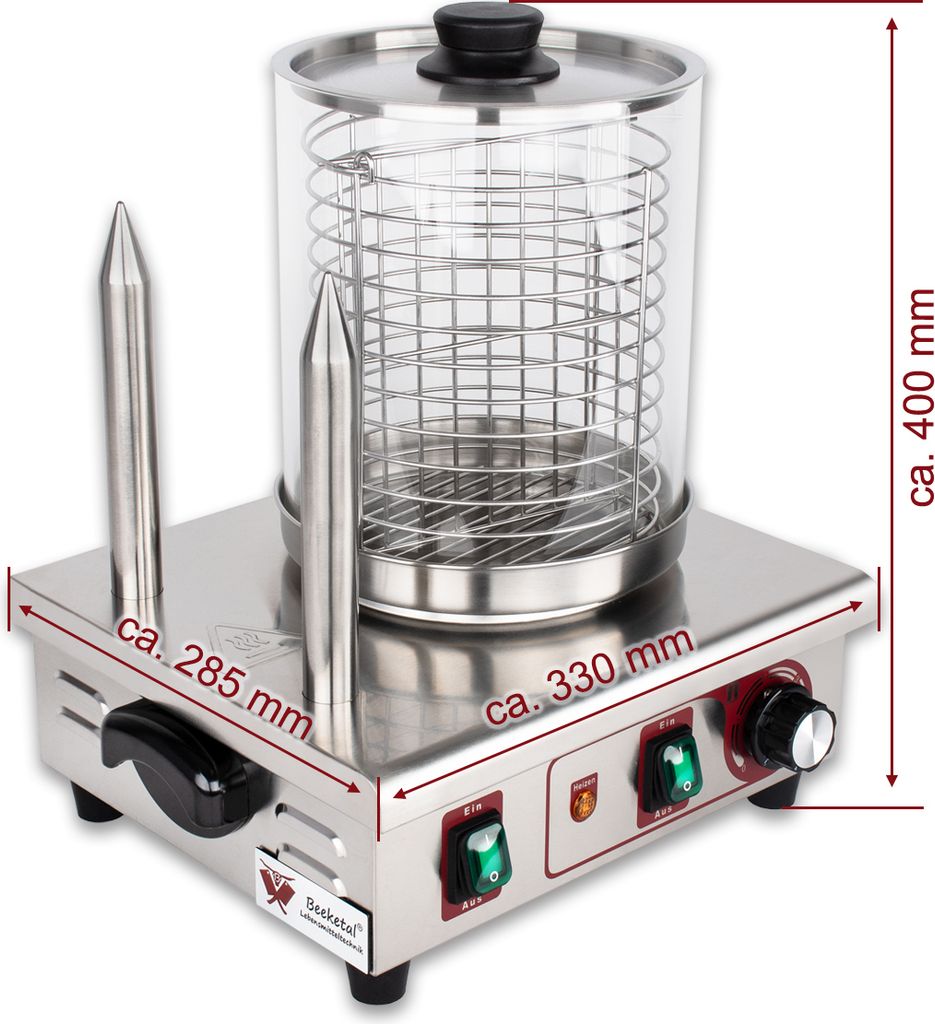 Beeketal Hot Dog Erhitzer Würstchenwärmer Hot Dog Maker, Produktbild 3