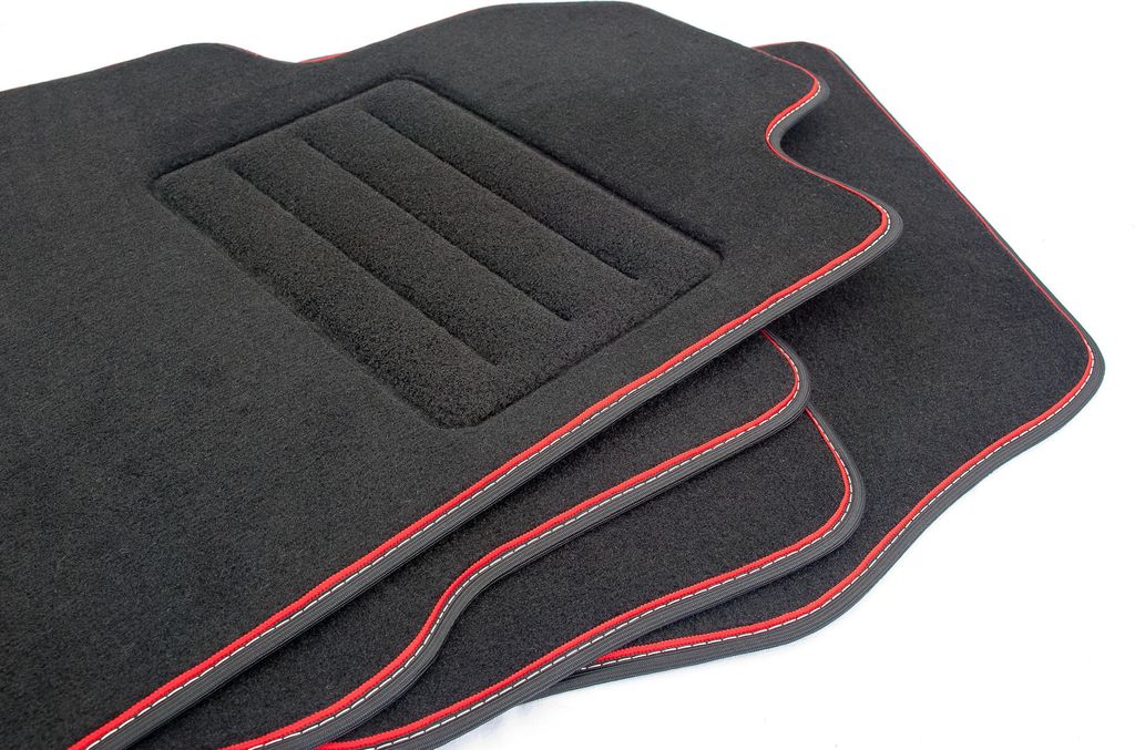 Velour Mats Set für AUDI Q5 I 8R (2008 - 2016) 4-teilig - Neue - ROT