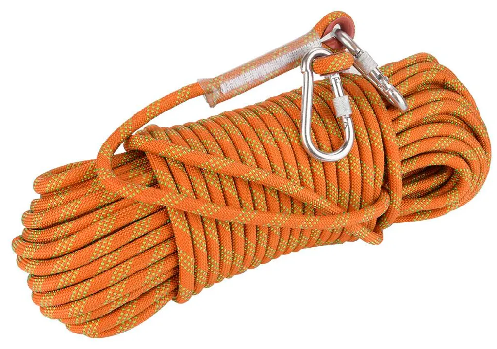 Corde d'évacuation 30m diamètre 12mm orange pour survie et sécurité