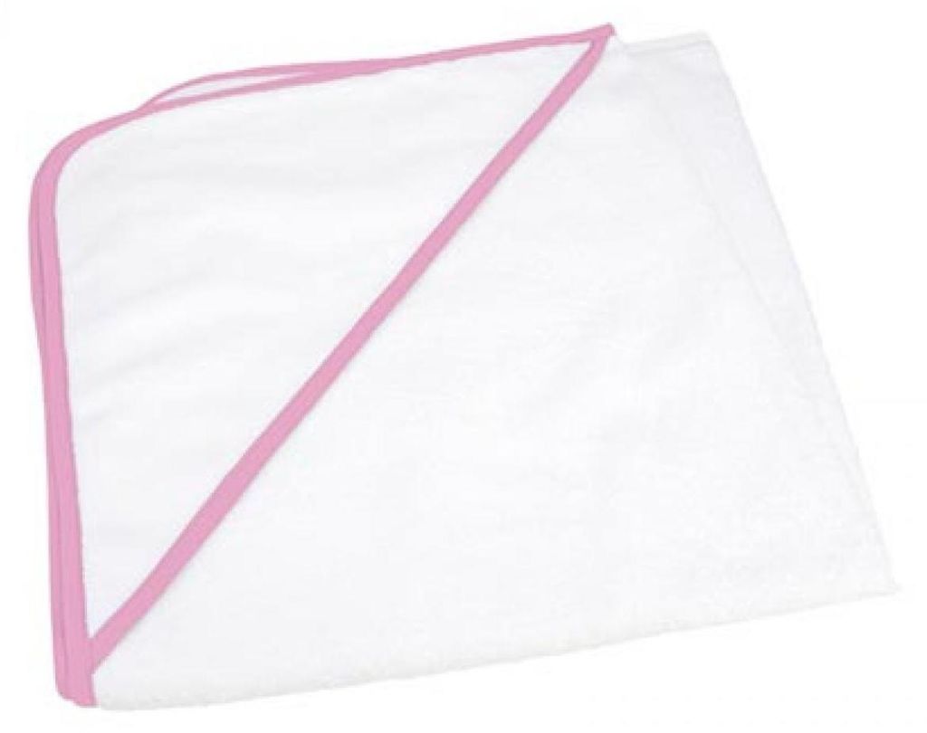 A&R 892.50 | Babiezz ALL-Over Sublimation Hooded Towel 75 x 75 cm - Farbe: White/Light Pink - Größe: 75 x 75 cm