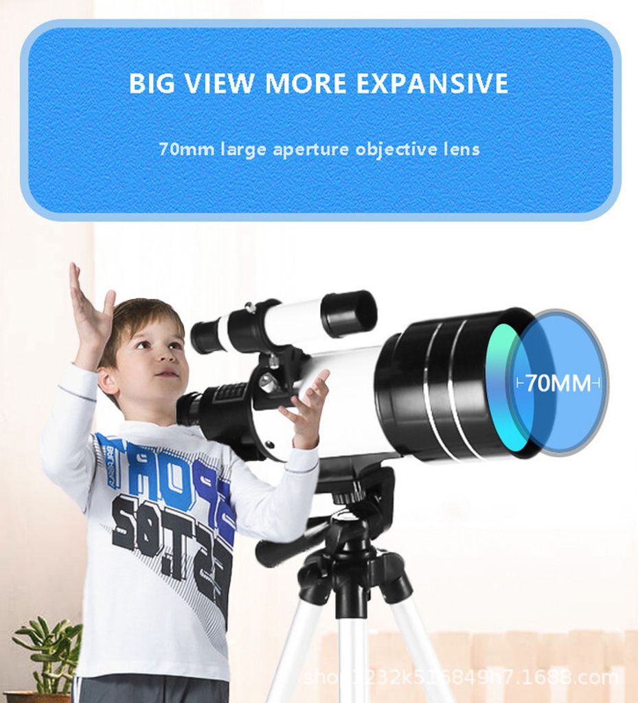 astronomický refrakční dalekohled s aperturou 70 mm a Obrázek produktu 4