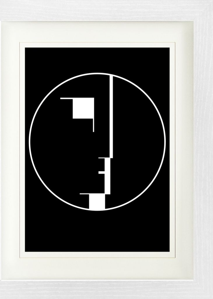 Oskar Schlemmer Gerahmtes Bild Mit Edlem Passepartout | Wand-Bilder | Im Bilderrahmen - Staatliches Bauhaus, Logo, 1922 (40 x 30 cm)