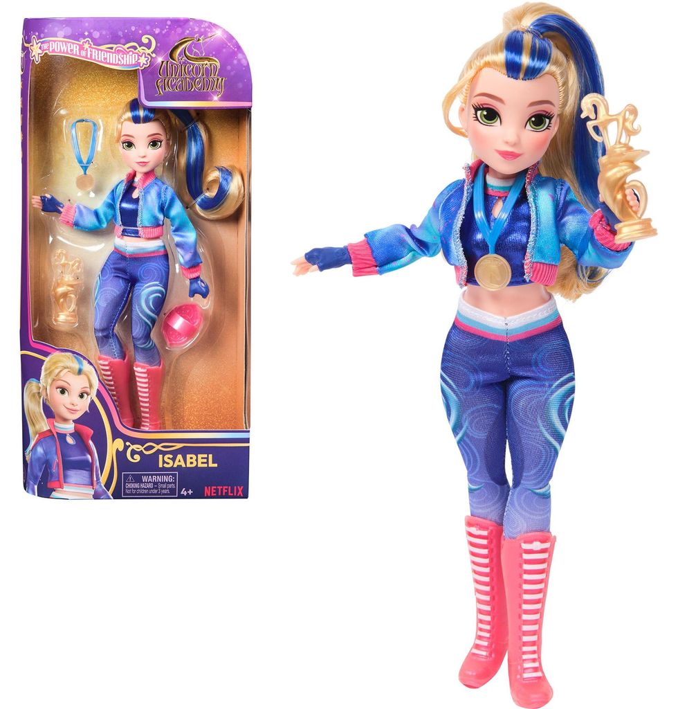 Unicorn Academy - Ankleidepuppe Isabel (24 cm groß, mit echtem Haar, abnehmbarer Kleidung und Accessoires)
