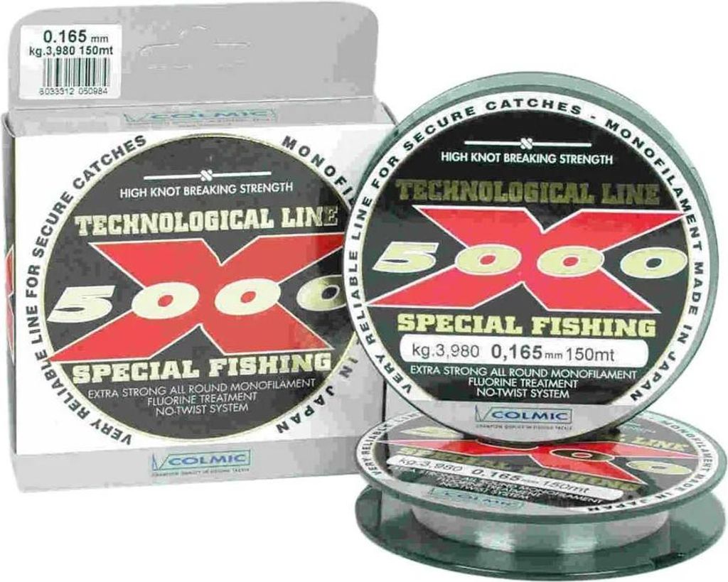 Colmic X-5000 Monofile Schnüre 150 M Durchsichtig 0.180 mm Durchsichtig 0.180 mm