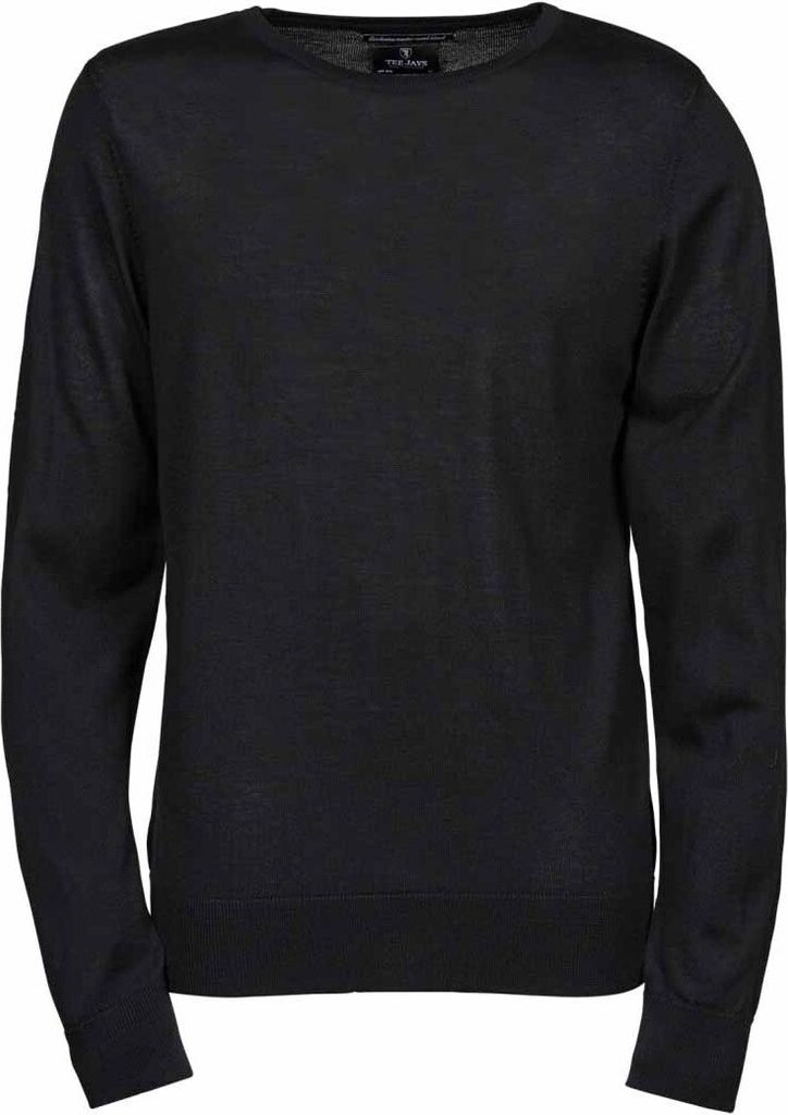 Tee Jays Herren Sweatshirt / Pullover mit Rundhalsausschnitt BC3827 (XL) (Schwarz)