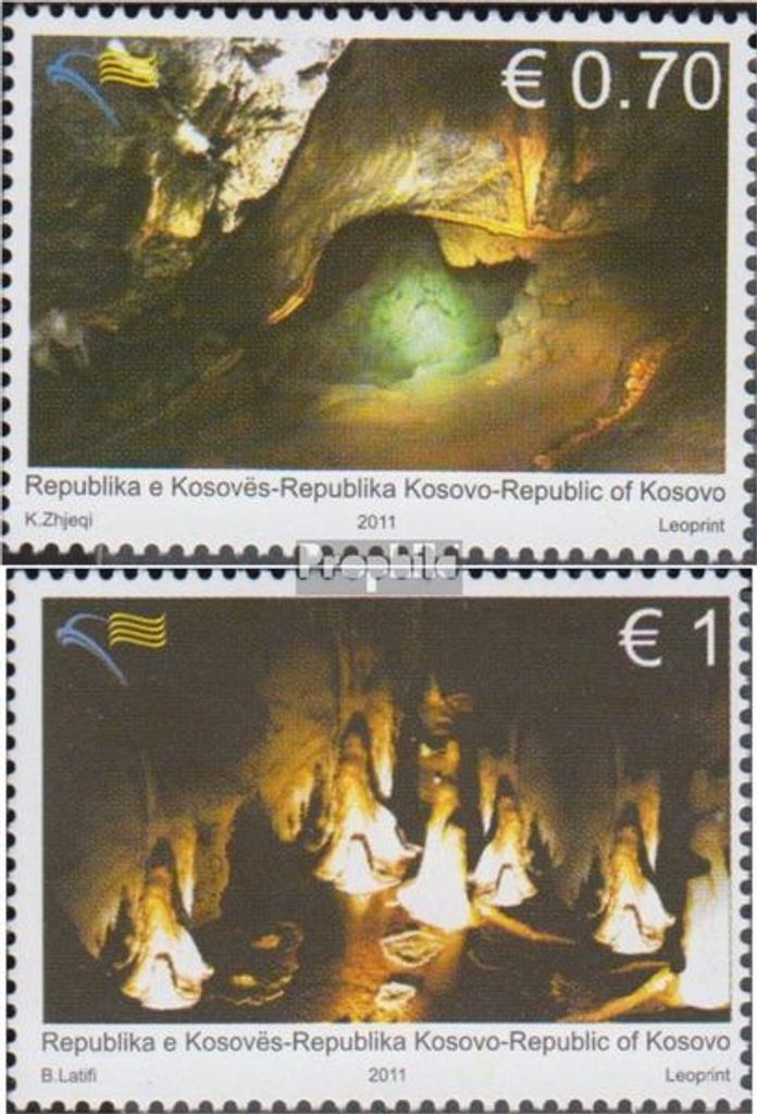 Briefmarken Kosovo 2011 Mi 205-206 (kompl.Ausg.) postfrisch Höhlen