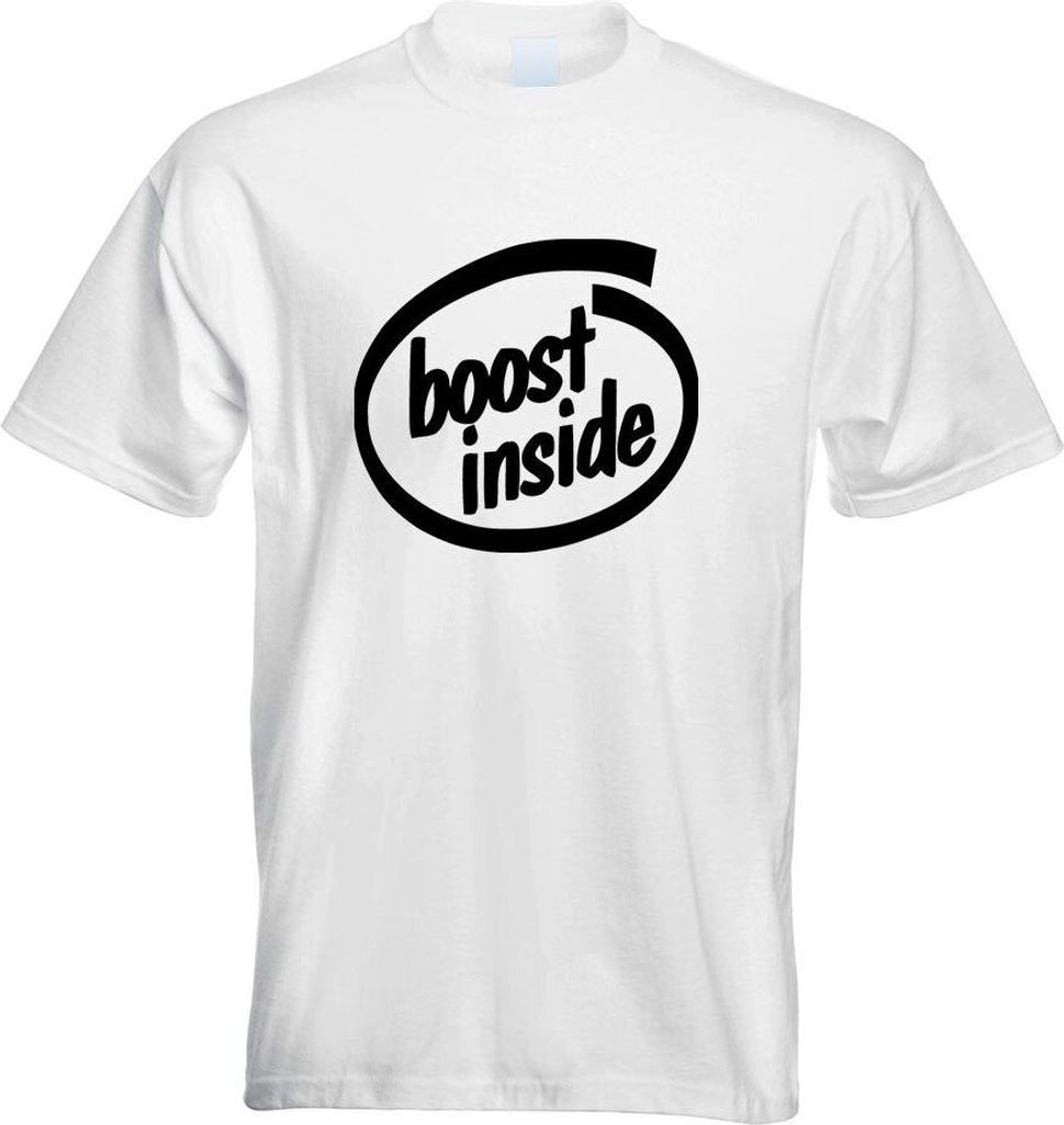 Kiwistar - T-Shirt - Weiss - Boost Inside Auto Motiv Bedruckt Funshirt Design Print - mit Motiv Bedruckt - Funshirt Design - Sport - Freizeit - Her...