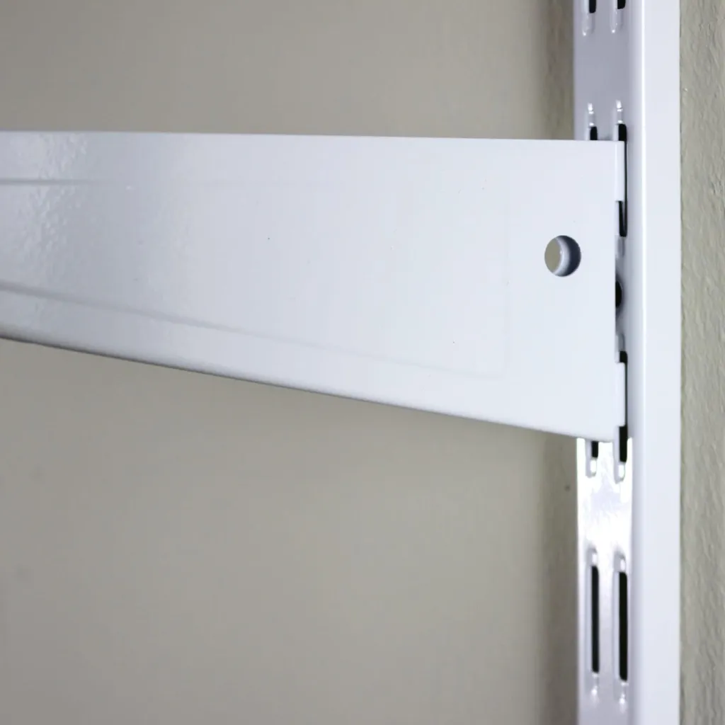 Support d'étagère filaire blanc pour dressing et buanderie modulable - 4