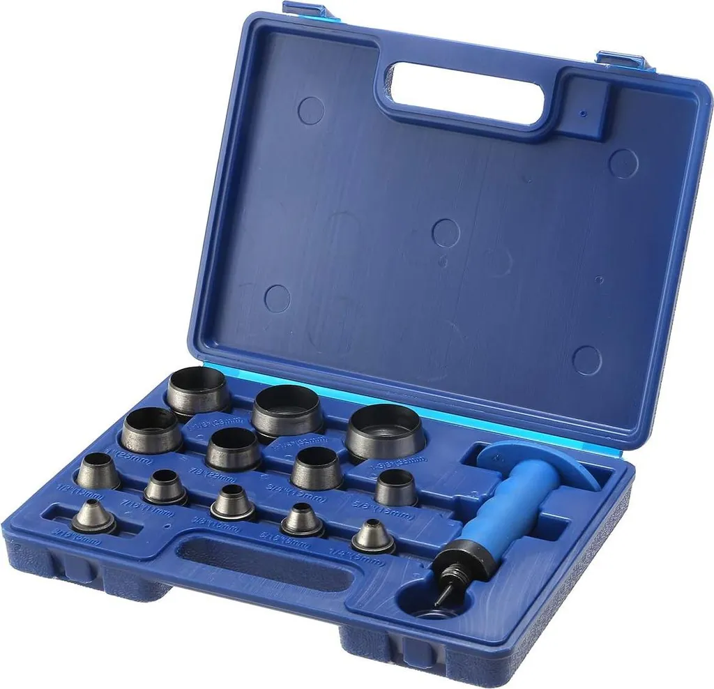 Perforateur en cuir lourd 14 pièces en acier forgé de 5 à 35 mm