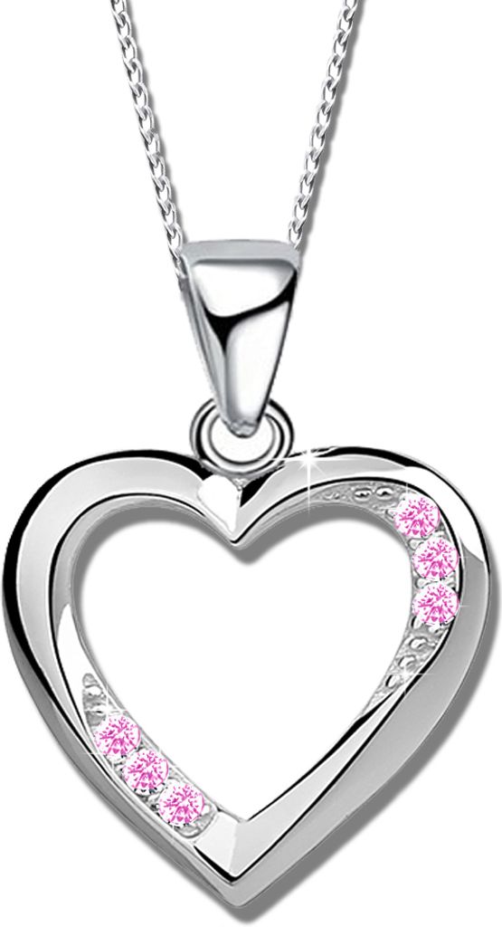 Kette für Frauen Mädchen 40cm Herz echt 925 Sterling Silber Produktbild 