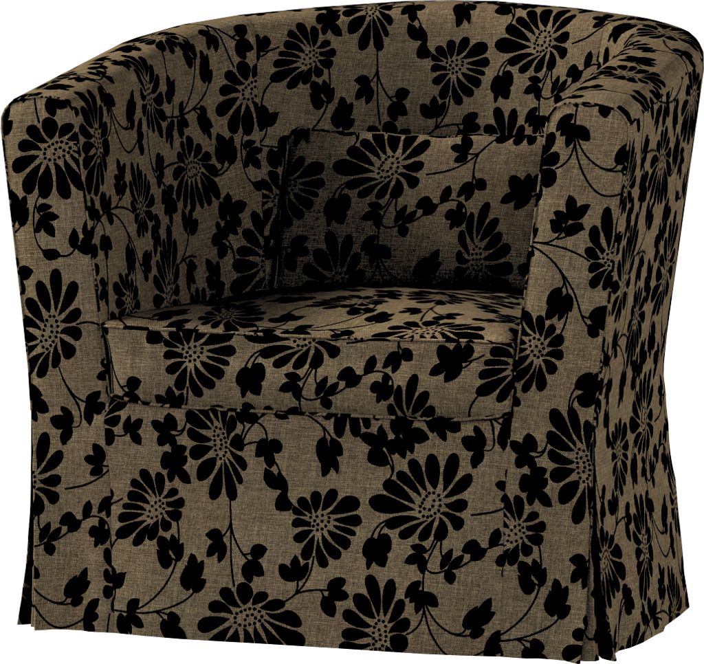 Dekoria Bezug für Ektorp Tullsta Sessel, beige-schwarz, 79cm x 69cm x 78cm
