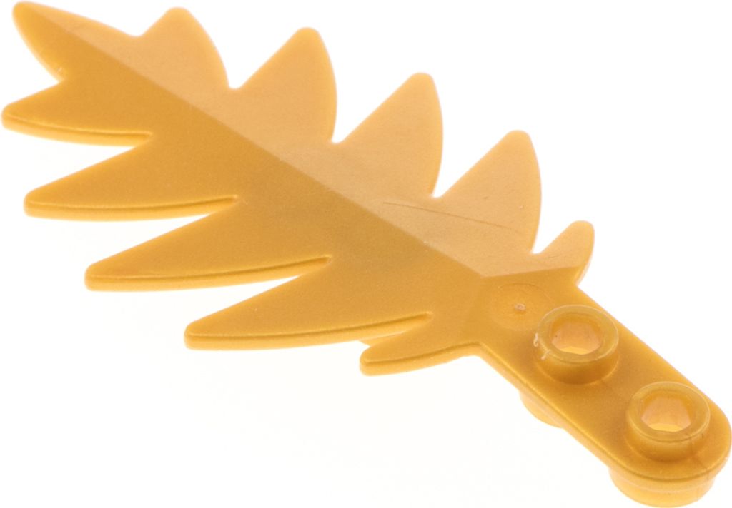 1x Lego Pflanze Palmen Blatt klein 8x3 perl gold Wedel Produktbild 
